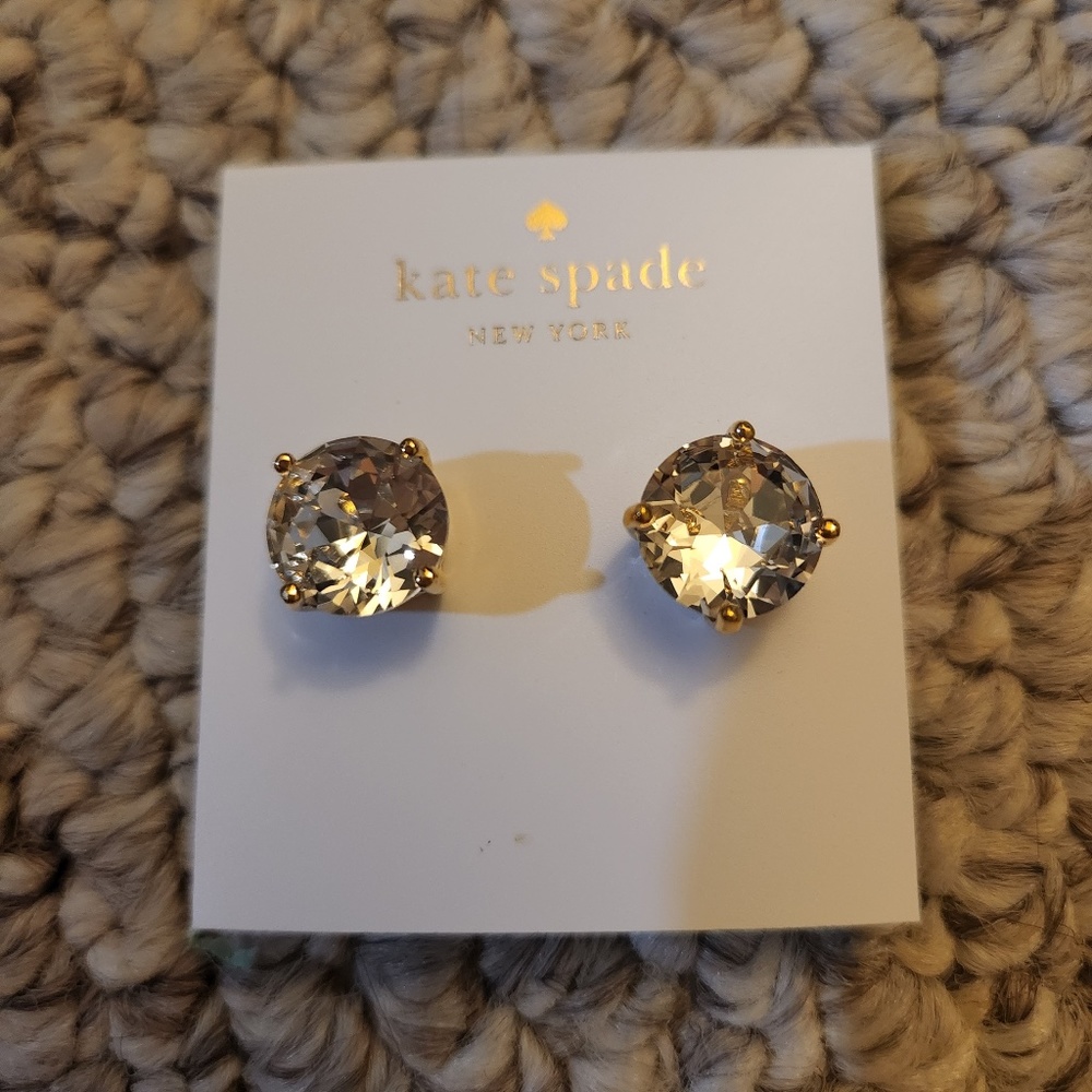 Kate Spade clear gum drop earrings